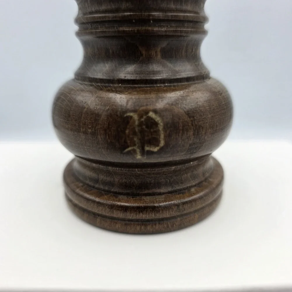 Antique Zassenhaus Wood Pepper Mill Brass Hardware Made in Germany Vintage 6